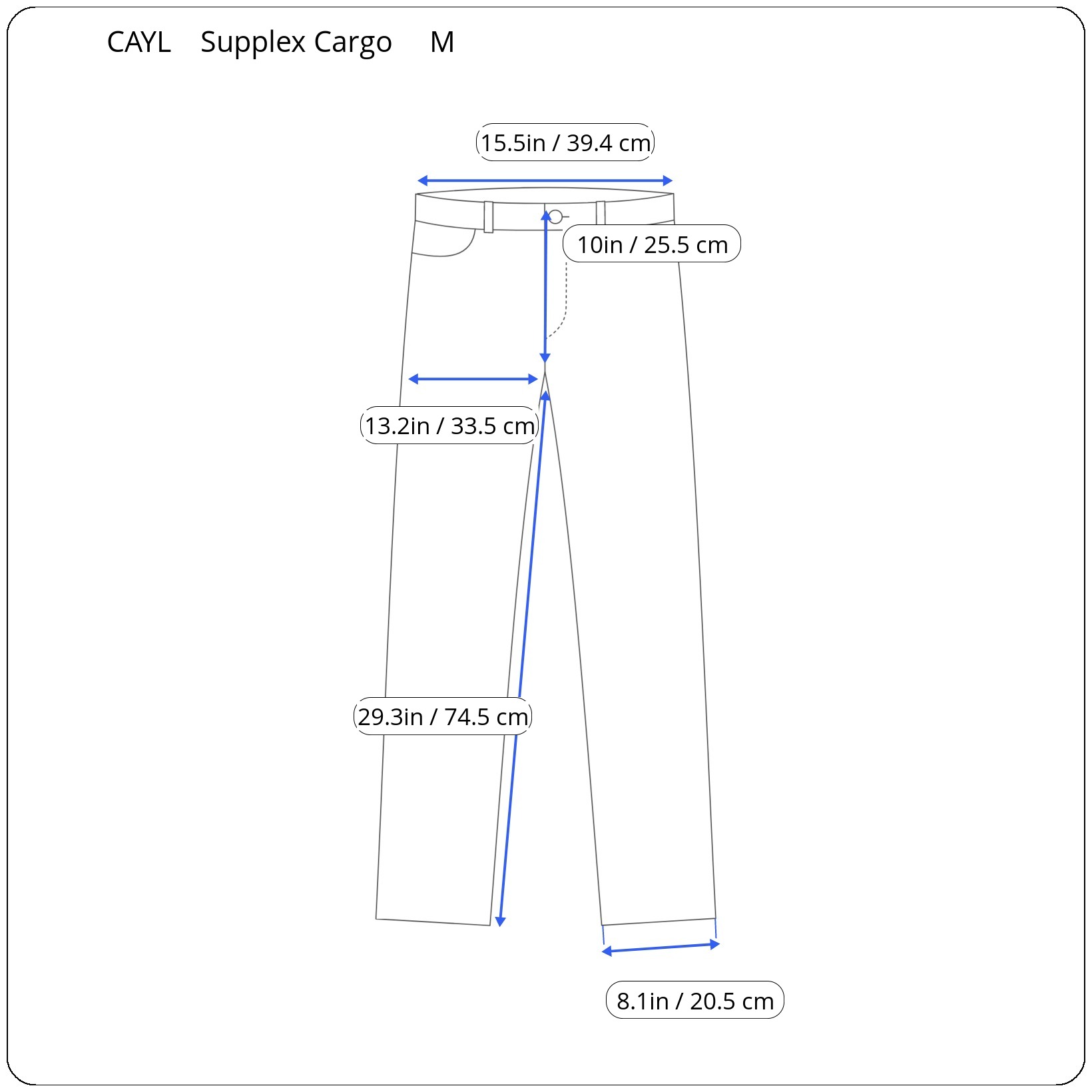 Supplex Cargo Wide Pants Grey / Calculus Victoria