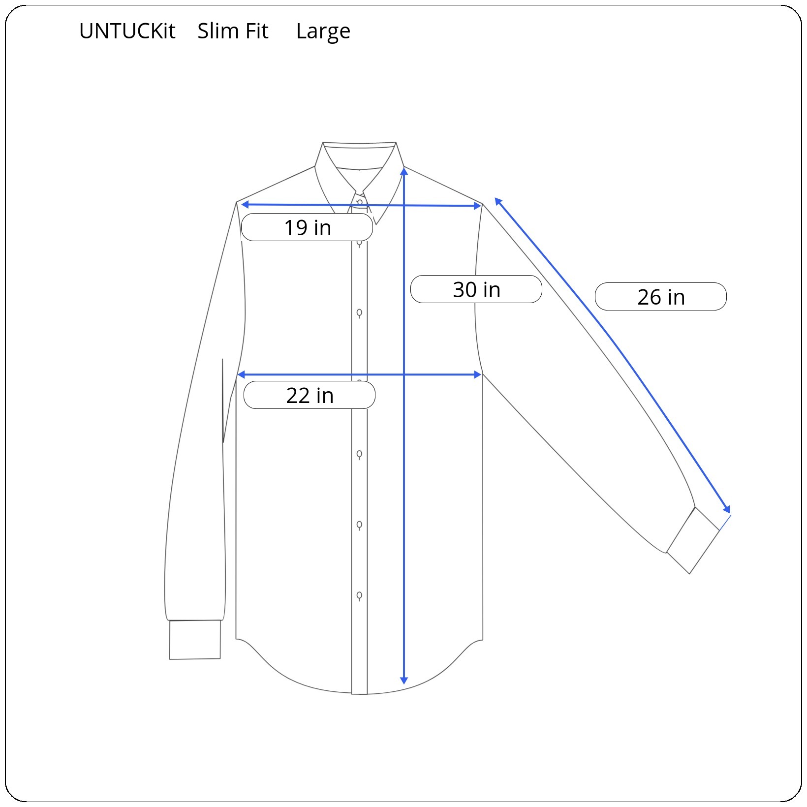 untuckit size chart