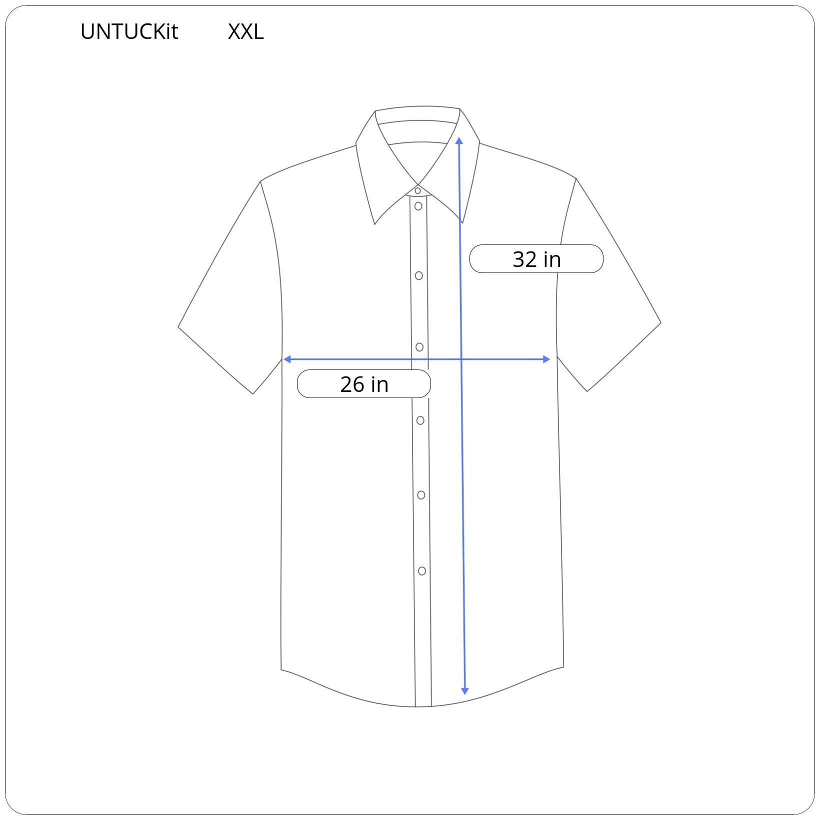 untuckit size chart